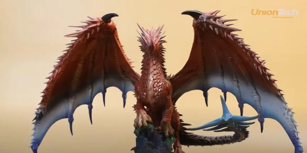 Figura DE ACCIÓN impresa 3D | Dragón rojo